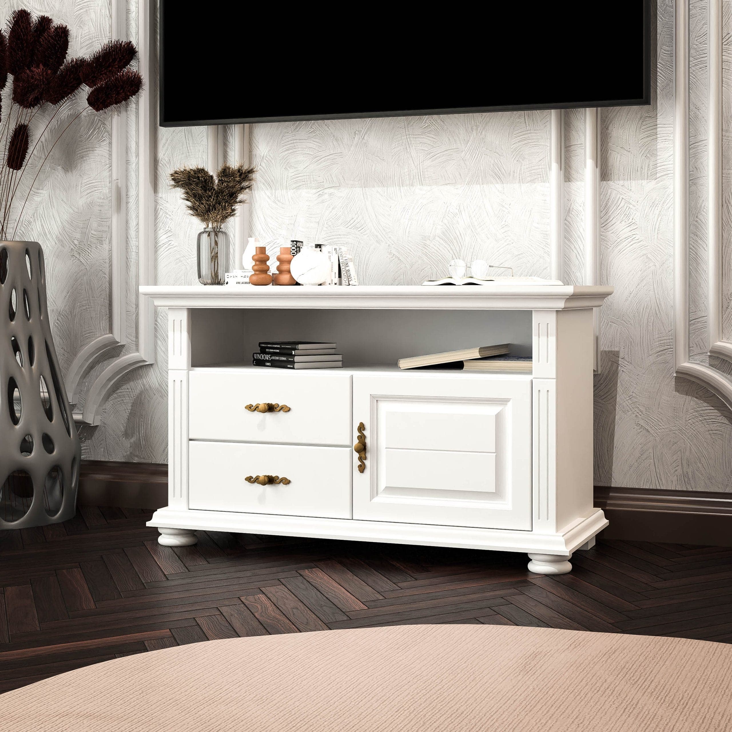 Kleiner TV-Schrank „Skagen“ aus massivem Holz