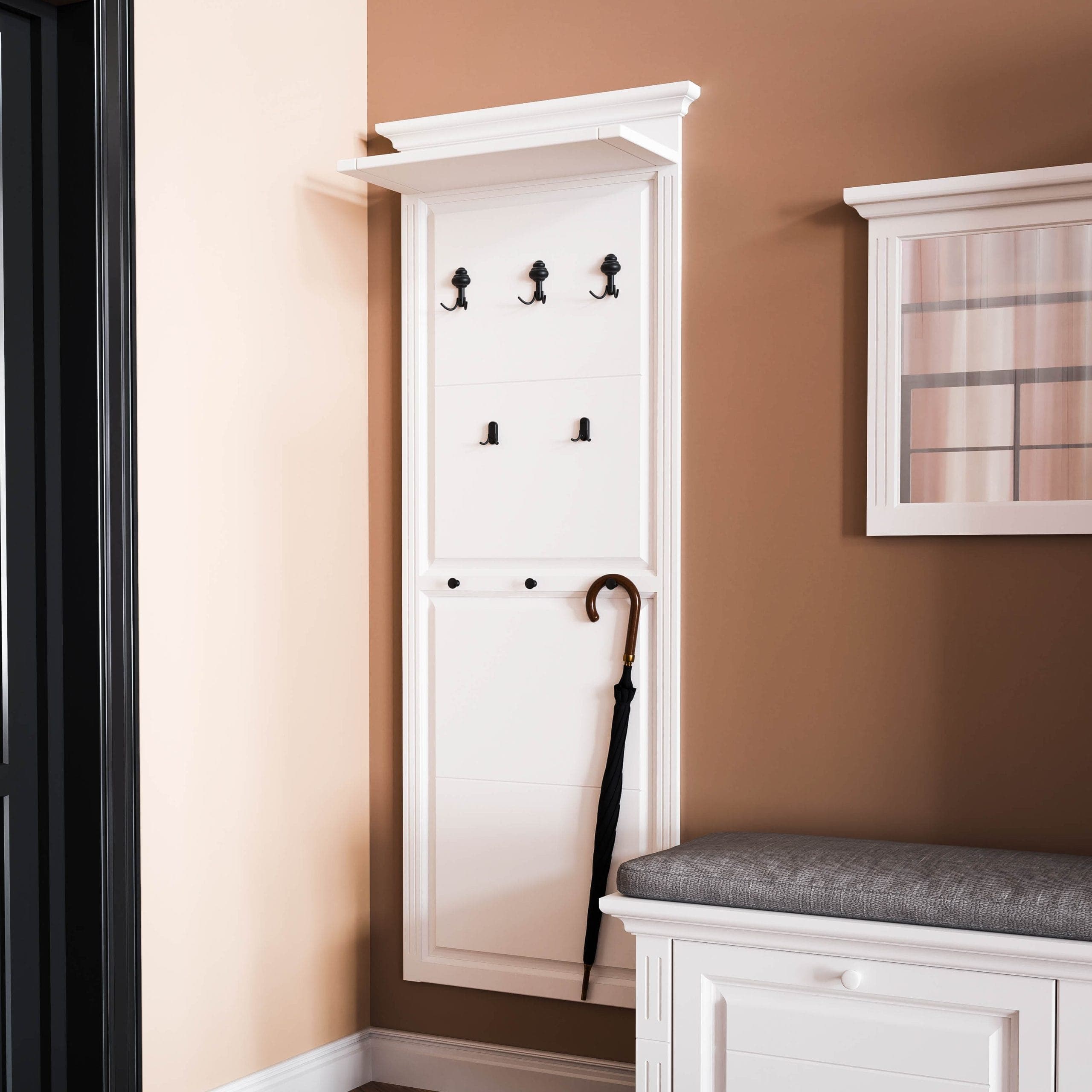 Große Massivholz-Garderobe „Skagen“ für den Flur