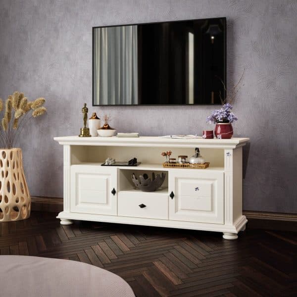 TV-Kommode Skagen Groß aus Massivholz in Vanille